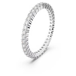 Matrix Vittore ring Round cut, White, Silver-tone finish